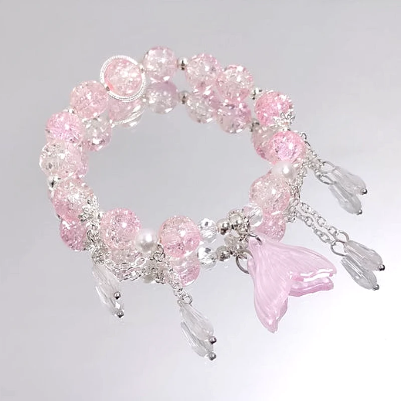 Mermaid Tail Beaded Charm Bracelet